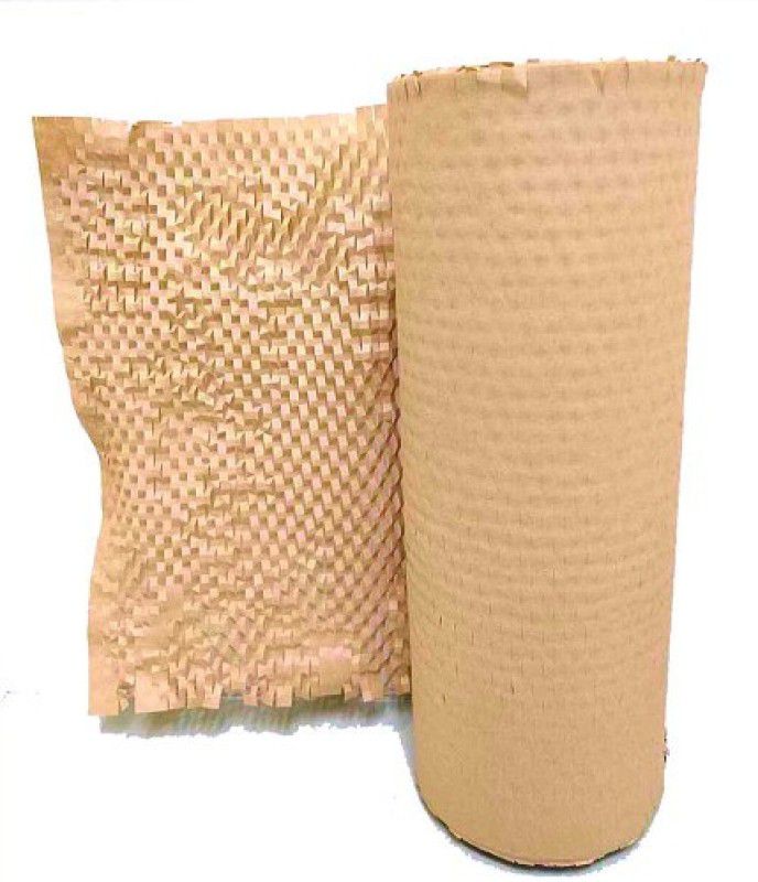 Ecosattva GreenWrap Eco-Friendly Expandable Paper Wrap - Replacement for Bubble Wrap 380 mm x 100 meters (Expandable upto 170 meters) Pack of 1, 80 gsm Paper Roll  (Set of 1, Brown)