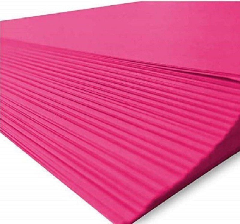 Eclet A4 20 SHeet pink 180 GSM sheet Double side coloured paper A4 140 gsm Coloured Paper  (Set of 100, Pink)