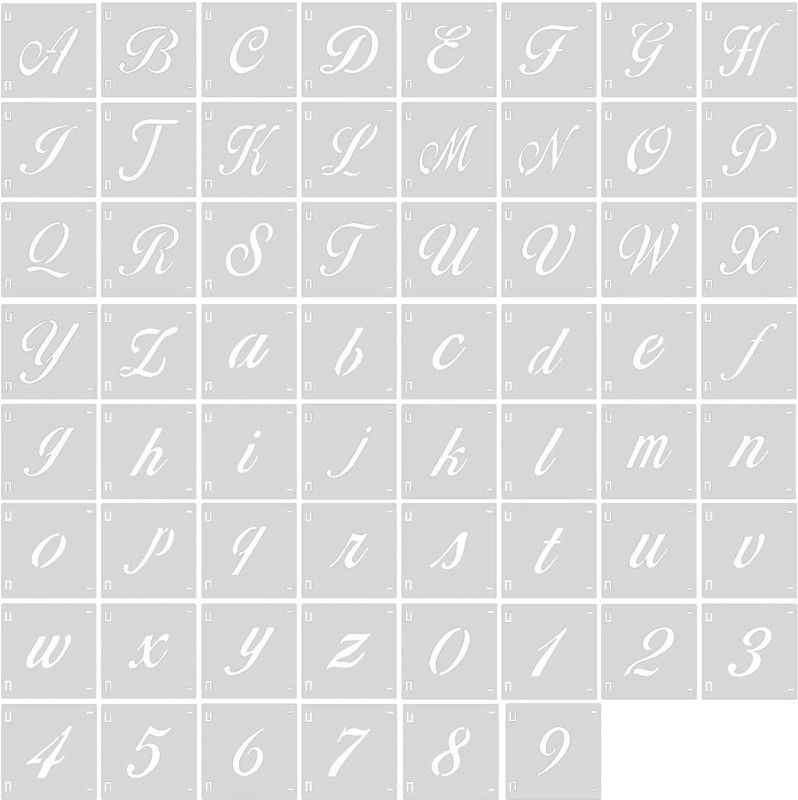 DEQUERA ate Interlocking Alphabet Stencils for Art Projects Decoration Painting DIY Craf t Stencil  (Pack of 1, Larger Letter Stencil)