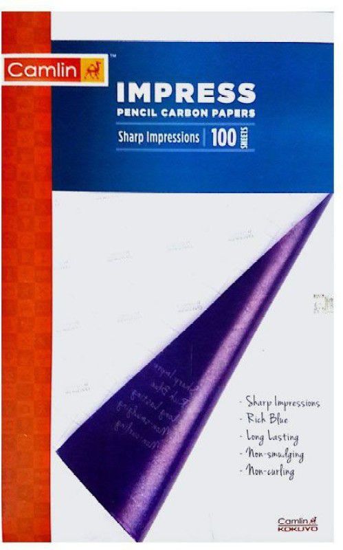 Camlin PENCIL CARBON PAPER UNRULED A4 20 gsm Carbon Paper  (Set of 2, Blue)