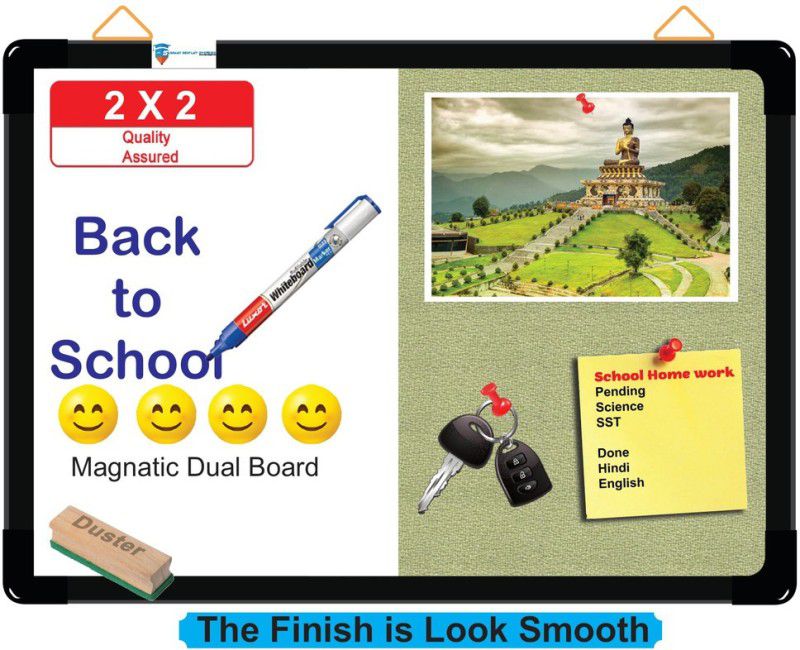 sunway Display Systems 2*2 ft. Lime Magnetic Board /Pin Board/Bulletin Board/Soft Board for Home, School, and Office Cork Cork Bulletin Board Cork Bulletin Board  (Lime)