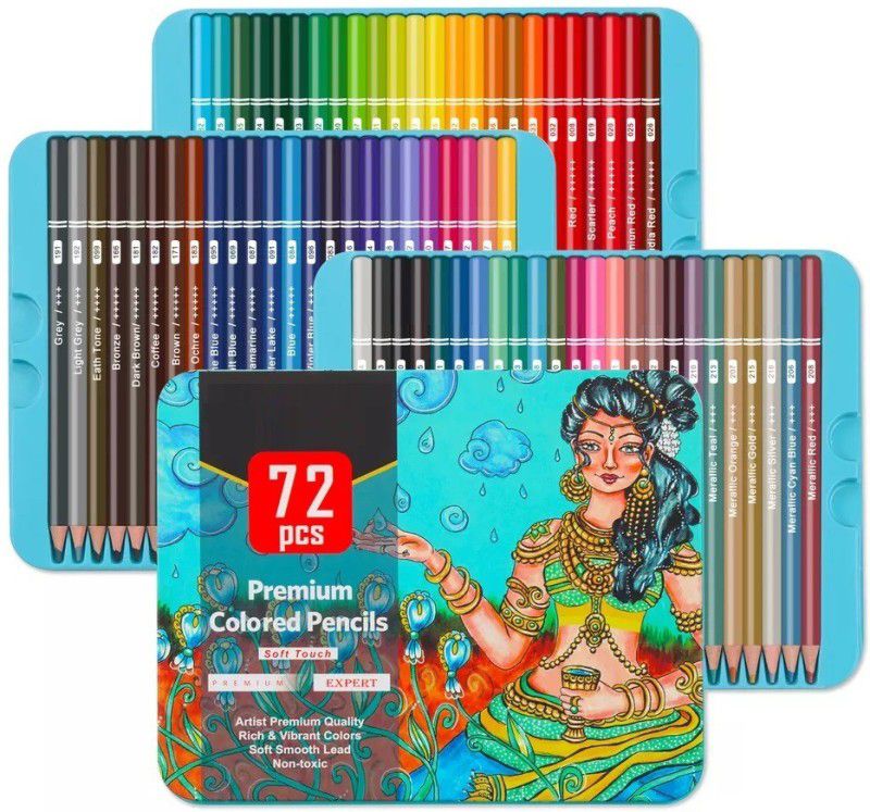 Wynhard Color pencils Round Shaped Color Pencils  (Set of 72, Multicolor)