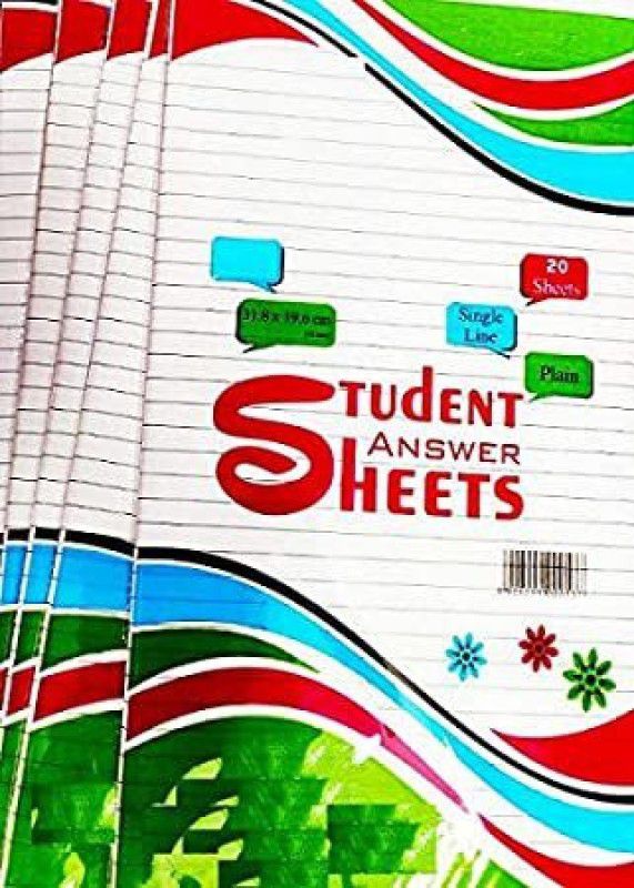 clipper STUDENT ANSWER SHEETS 100PC BOTH SIDE RULED 32*19 80 gsm Multipurpose Paper  (Set of 1, White)