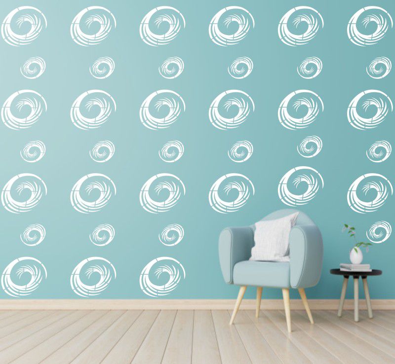 PRIYANKADECOR WALL DESIGN STENCIL FOR WALL PAINTING (16*24) WITH CIRCLE PATTERN WALL DESIGN FOR HOME WALL DECORATION Stencil  (Pack of 1, PAINT HOME DECOR)