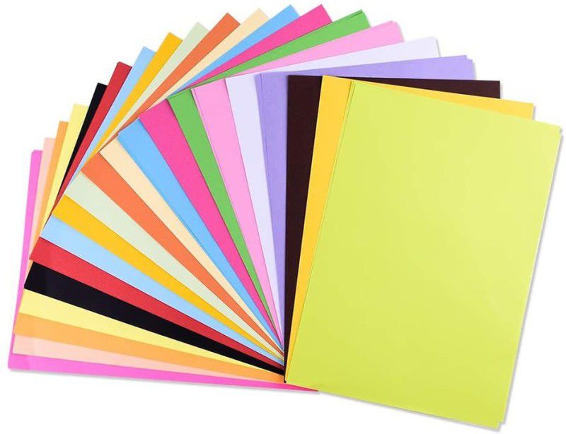 SHARMA BUSINESS SUPER PLAIN A4 130 gsm, 150 gsm Coloured Paper  (Set of 10, Multicolor)