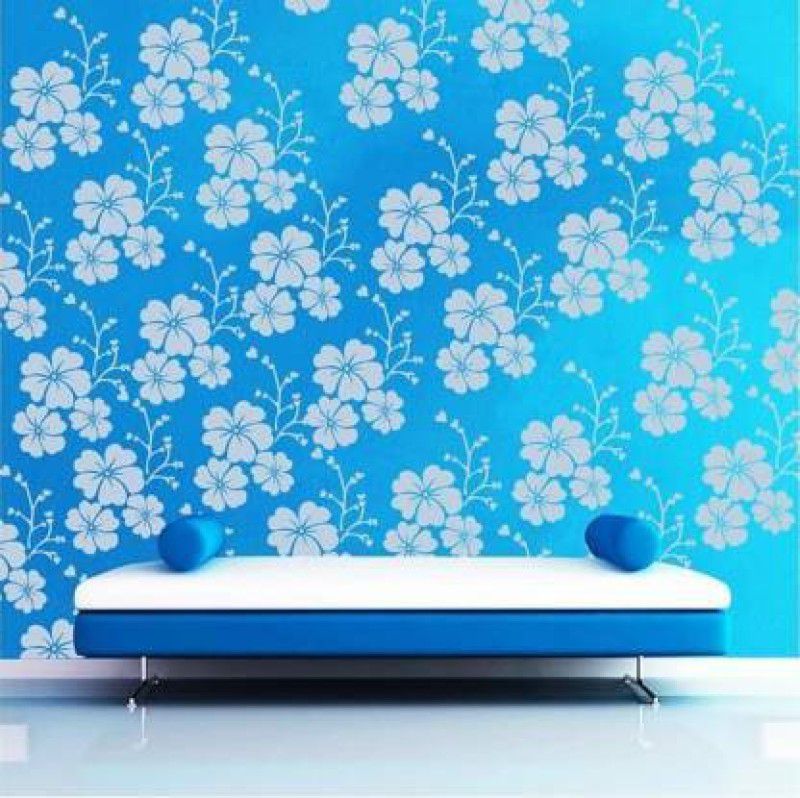 Nnk Decor Size: (16 x 24 Inches) Hibiscus Flower Reusable PVC Wall Stencil Painting for Home Decoration AD137 Wall Stencil Stencil  (Pack of 1, Flower)