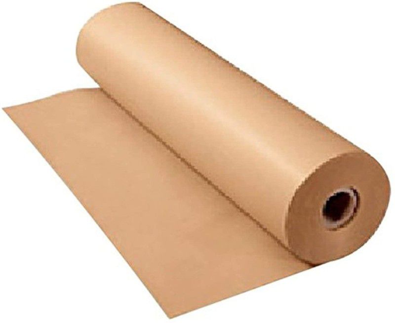 MM WILL CARE Brown Paper Roll - Unruled 30 Inch X 10 Meter Size 120 gsm Paper Roll  (Set of 1, Brown)