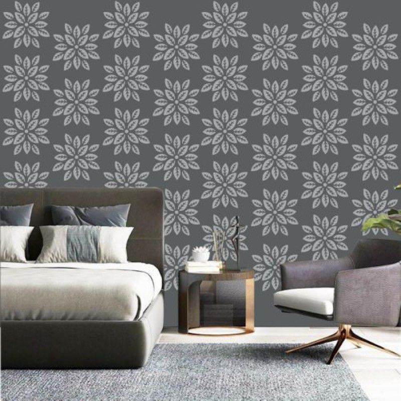 Procence Reusable DIY Designer Attractive Wall Stencil Painting Home (stencil-366.jpg) Floral Stencil  (Pack of 1, wall art)