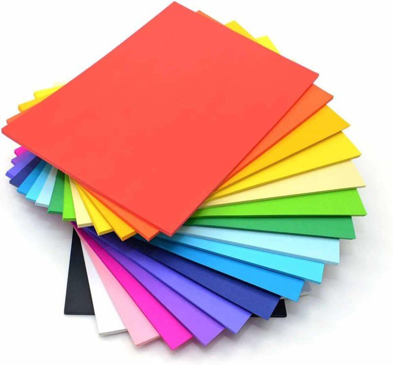Eclet 100 orgami sheets 15 cm X 15 cm for Scrapbooking, Project Work Fluorescent Color Both Side Coloured sheet 15 cm X 15 cm 90 gsm Origami Paper  (Set of 1, Multicolor)