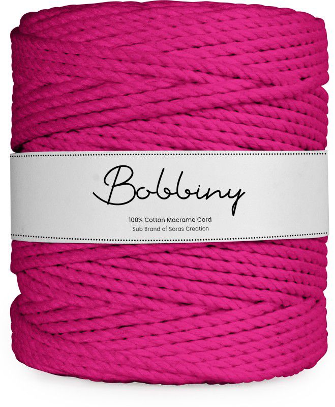 Bobbiny Hot pink Thread  (100 m Pack of1)