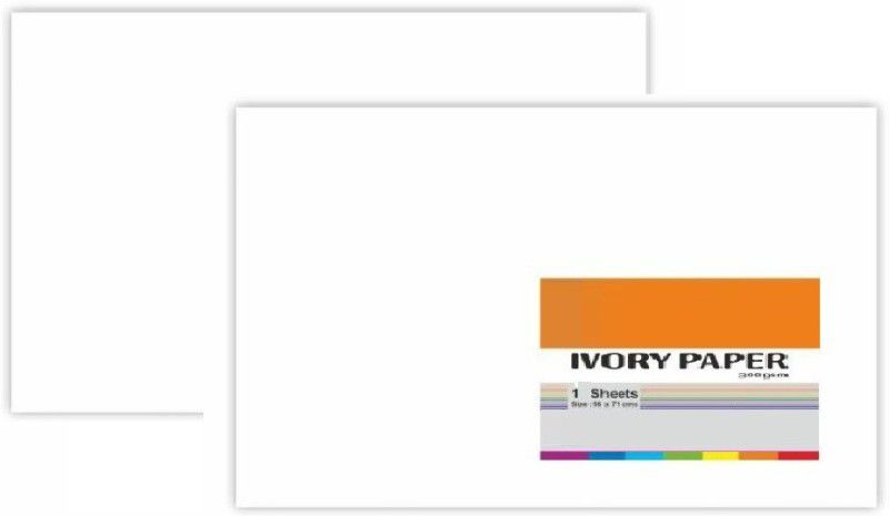 First Click Ivory Papers Chart paper Drawing Paper Sheet 300 GSM Pack of 2 pcs Unruled 56x71 cm 300 gsm Drawing Paper  (Set of 1, White)