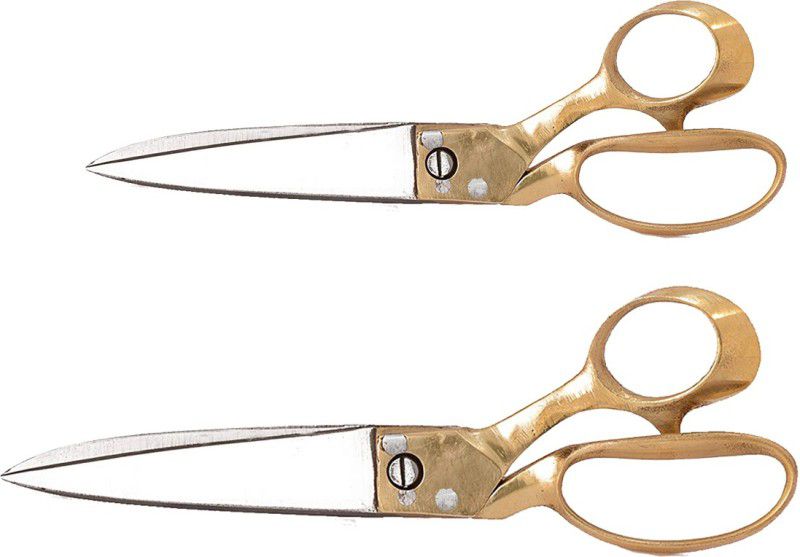 Jioo Organics Scissors Combo Scissors  (Set of 2, Golden, Silver)