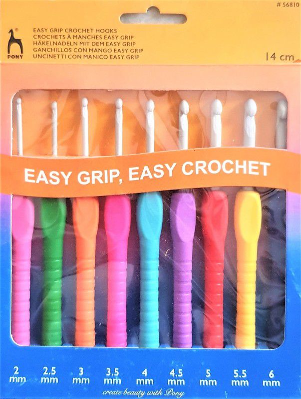 Artonezt Pony Crochet Hooks Needle Set of 9, Ergonomic Knitting Needle Set Knitting Pin  (Pack of 9)