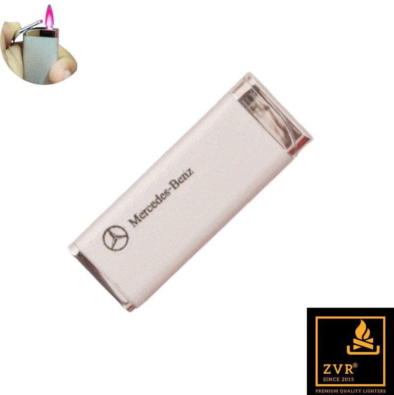 ZVR Premium Cigarette Lighter |Butane Gas Refillale Jet Flame Lighter | Mettalic Finish Windproof Heavy Quality CigaretteButane Gas Refillale Jet Flame Lighter Pocket Lighter  (Silver)