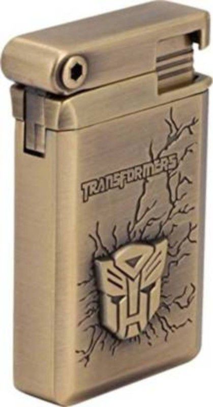 STARDOM MART Transformers Jet Flame Copper Gas Lighter Pocket Lighter  (Gold)