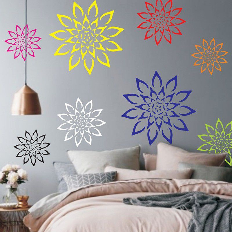 Wall decoration beautiful festive pattern stencil (16x24inch) 40653 Floral Stencil  (Pack of 1, Floral)