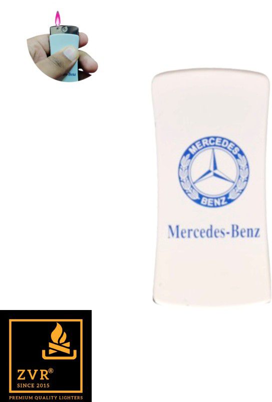 ZVR Mercedes Benz Premium Cigarette Lighter |Butane Gas Refillale Jet Flame Lighter | Mettalic Finish Windproof Heavy Quality Cigarette Lighter Pocket Lighter  (White)