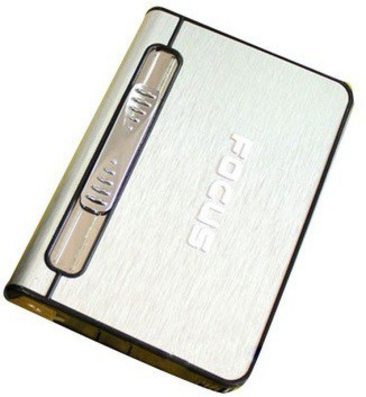 FITUP ™ Cigarette Case Cigar Storage Case Automatic Ejection Cigarettes Box Can Put Lighter No Included Holder Smoking Gadget Tools Gift Pocket Lighter | Jet Flame | PIA INTERNATIONAL FIRST QUALITY Pocket Lighter  (Silver)
