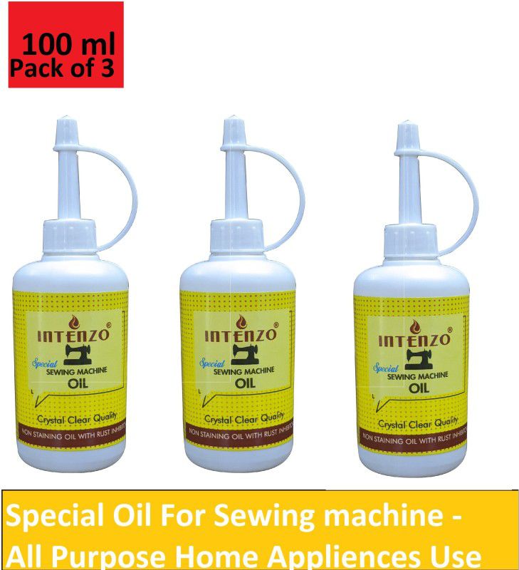 intenzo Special Oil Lubricant For Sewing Machine 100ml All Purpose pack of 3 300 Sewing Machine Oil  (Nozzle)