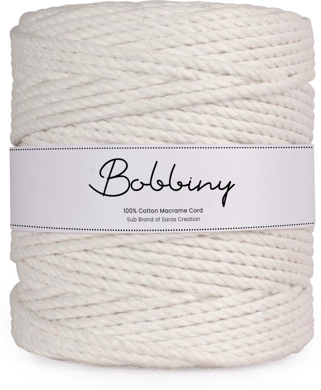 Bobbiny Off white Thread  (100 m Pack of1)