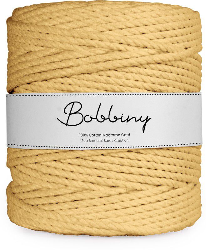 Bobbiny Light yellow Thread  (100 m Pack of1)