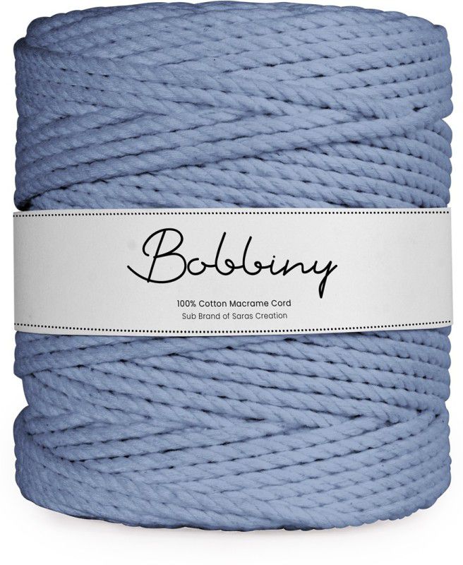 Bobbiny Desaturated blue Thread  (100 m Pack of1)
