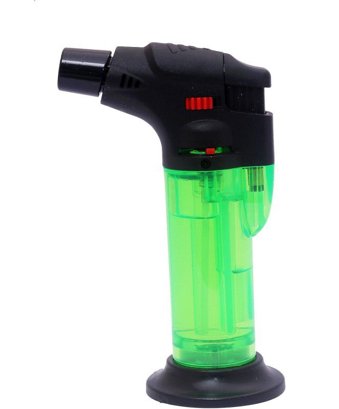 Khanak Gift Galary Windproof Cigarette Jet Flame Blow Gun Thrower Lighter Barbeque Lighter Firework Pocket Lighter  (Green)