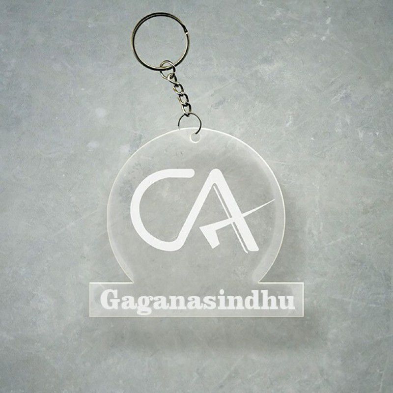 SY Gifts Chartered Accountant CA Design With Gaganasindhu Name Key Chain