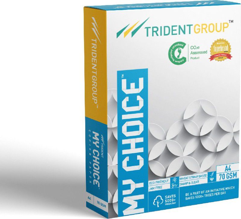 My Choice Trident Unruled A4 70 gsm Printer Paper  (Set of 1, White)