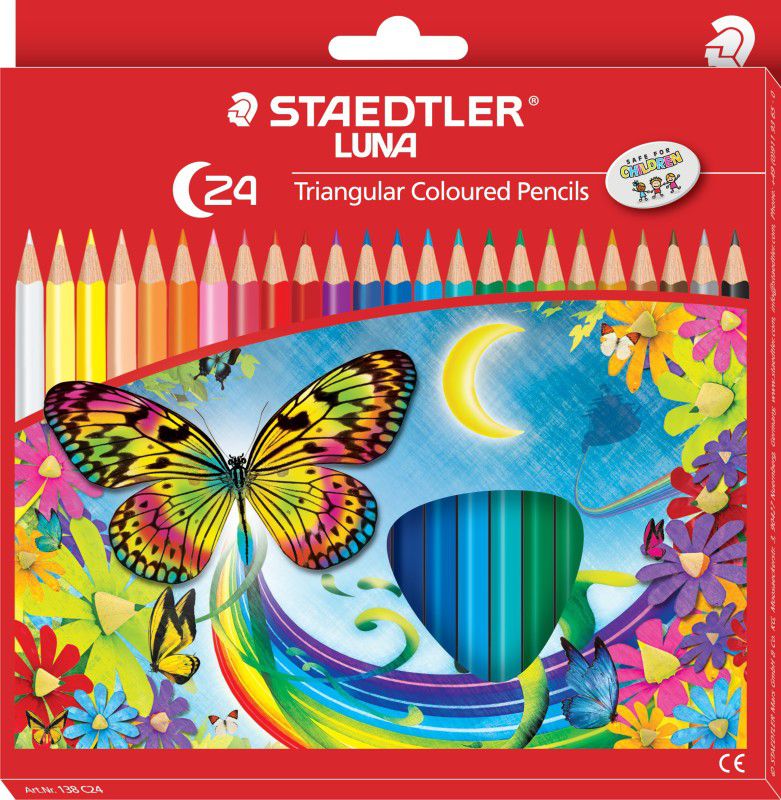 STAEDTLER Luna triangular colour pencils Triangular Shaped Color Pencils  (Set of 24, Multicolor)