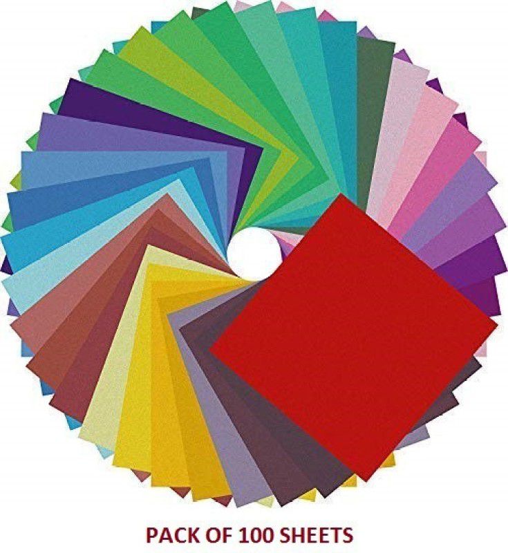 Crazeis 80 GSM Origami Series Unruled 15*15 80 gsm Origami Paper  (Set of 1, Multicolor)