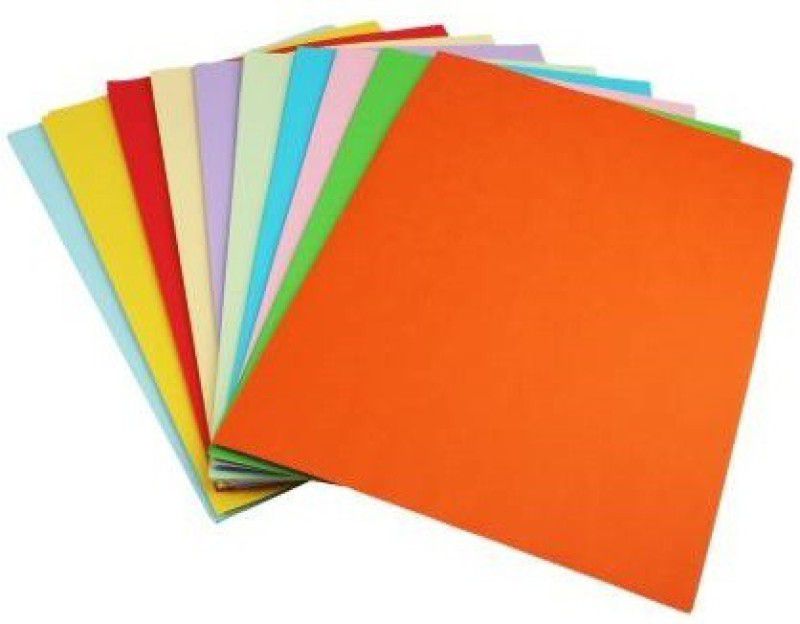 BVM SUPER Unruled A4 55 gsm Coloured Paper  (Set of 100, Multicolor)