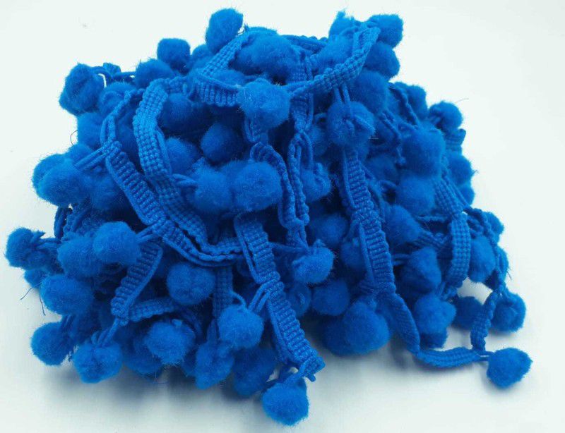 BALA pom pom frings lace Firoji for Crafting Sewing Hats (Width-2 cms, 10 mtr) (Firoji) Lace Reel  (Pack of 1)