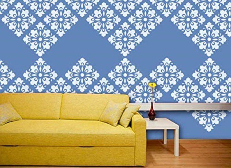 shine interiors Wall Stencil Design SI-20124 (Size 13 X13 Inch) Floral Design Stencil  (Pack of 1, Patches)
