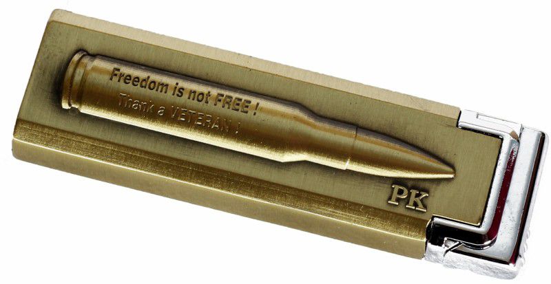 ASRAW Compact Slim Ergonomic Style Bullet Designed Windproof Jet Flame Lighter Pocket Lighter  (Beige)