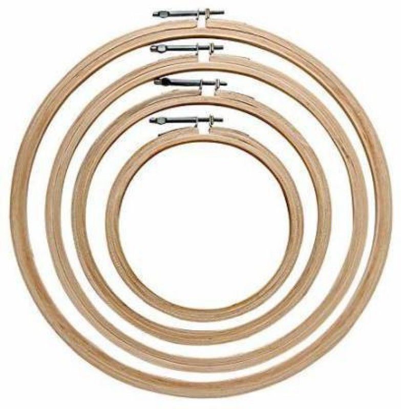 Royal Villa Wooden Embroidery Hoop/Frame for Crafts Work -Set of 4 of Different Sizes 4, 6, 8, 10, Inches Embroidery Hoops. Embroidery Hoop  (Pack of 4)