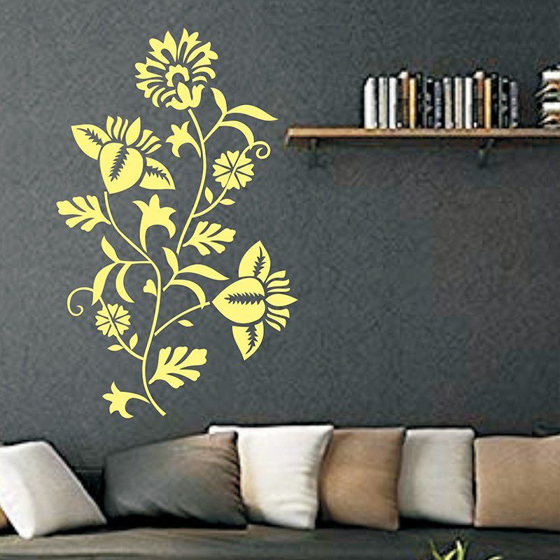 AMAZINGDECOR Size : - 16 " X 24 " Fancy bloom Print Wall Stencil Wall Stencil Reusable Wall Painting Stencil for Home / office Decoration Wall Stencil (Pack of 1 FLORAL PATTERN ) Wall stencil Stencil  (Pack of 1, FLORAL PATTERN)