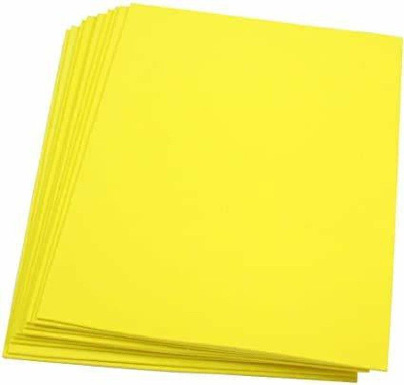 manrish Foam Sheets for Craft, School Projects, DIY Projects(Pack of 10,Yellow) unruled 2mm 100 gsm A4 paper  (Set of 10, Yellow)