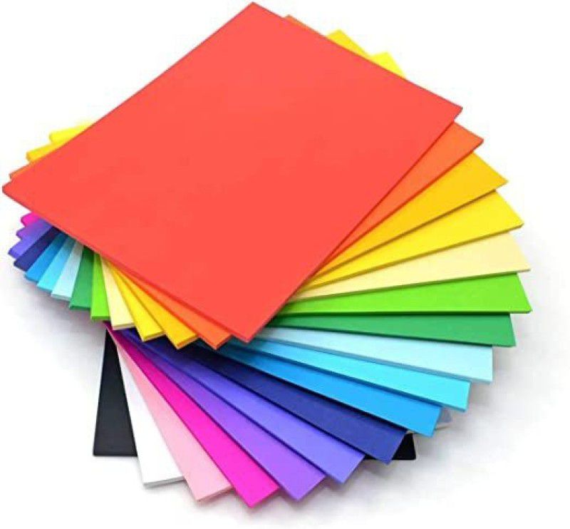 Eclet A4 (20 Sheets) 5 Colour x 4 Sheet(180-240 GSM) for Art and Craft coloured paper A4 120 gsm Drawing Paper  (Set of 100, Multicolor)