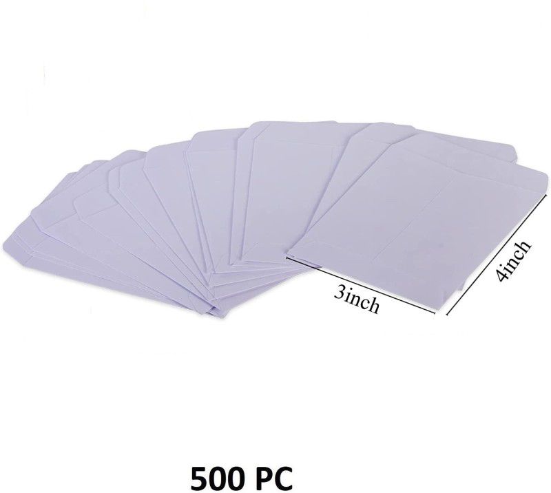 Envelops for Studio Passport Photo & Medicine Envelops 4x3 Inch Envelopes  (Pack of 500 White)