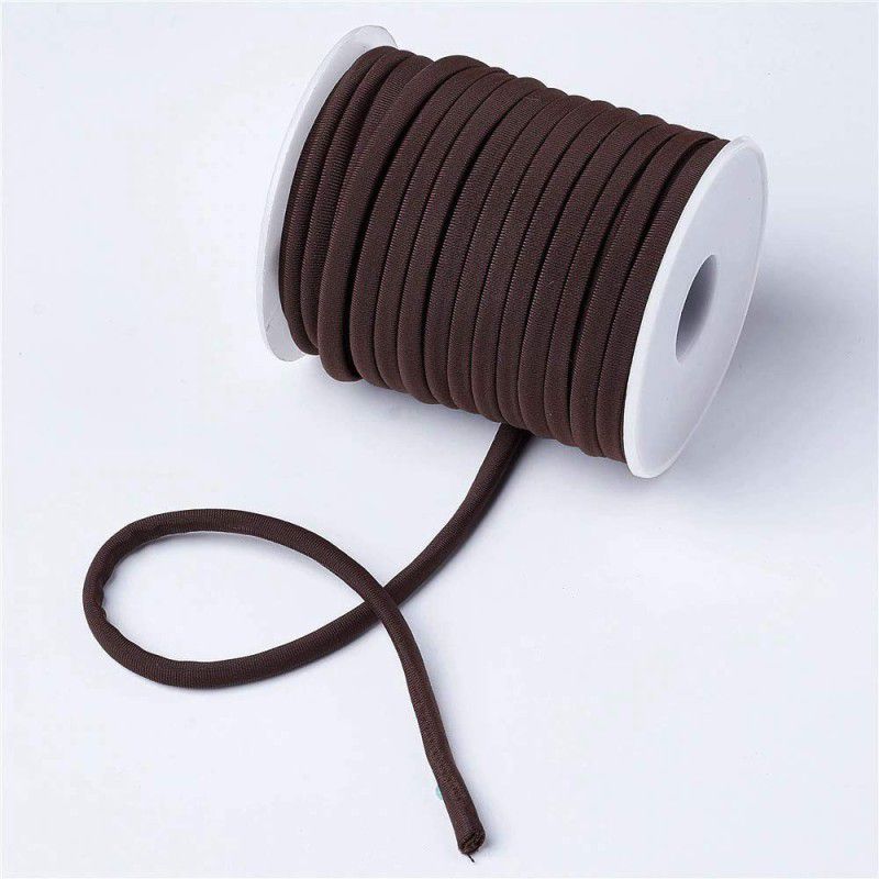 KnottyCord Elastic Thread and Cord Brown Elastic  (50 m)
