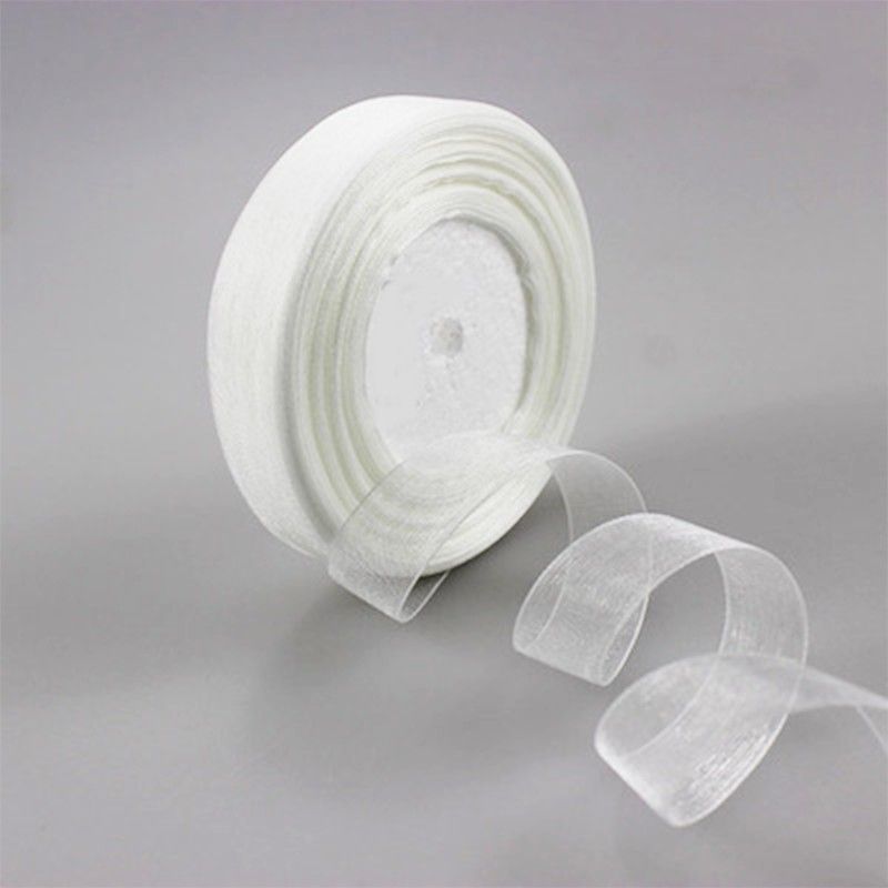 KnottyCord Organza Ribbon-White-1 Organza Ribbon-White-1 Lace Reel  (Pack of 1)