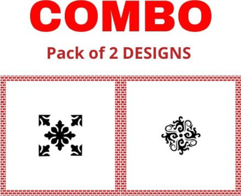 paintstencil FW317287 STENCILS FOR WALL PAINTING Stencil  (Pack of 2, MIXED)