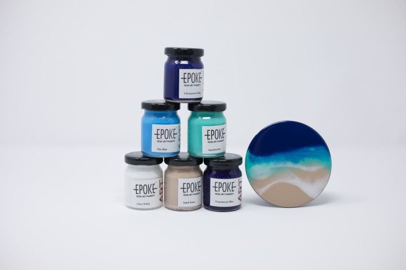 EPOKE Art Resin Pigments Ocean Effect Kit Resin Art Medium  (450 ml)