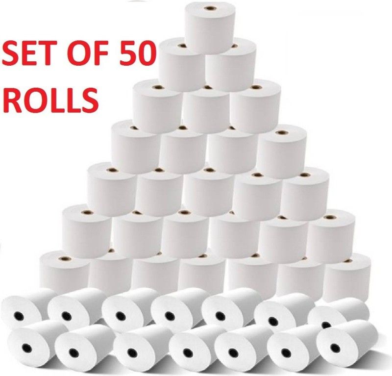 BIS OFFICE THERMAL PAPER ROLL 57MM X 25MTRS 50 gsm Thermal Paper  (Set of 50, White)