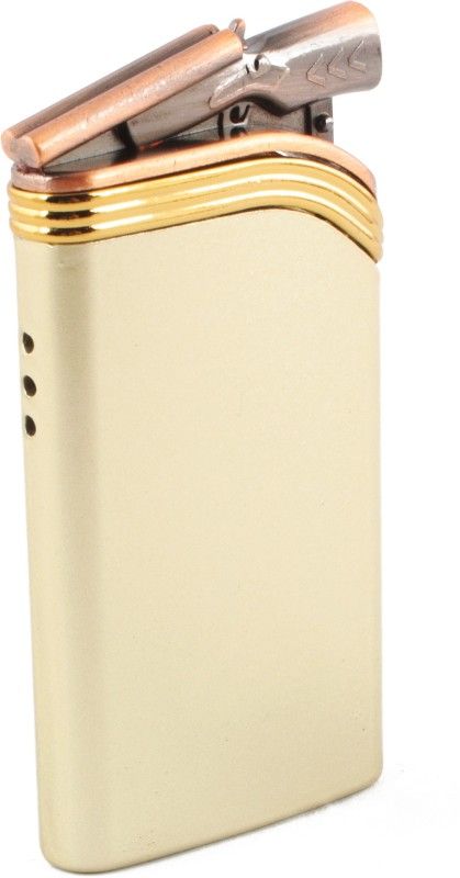 ASRAW WindProof Jet Flame pocket Lighter - Shotgun Lever Golden Strip - Premium Designed - Pocket Lighter  (Golden)