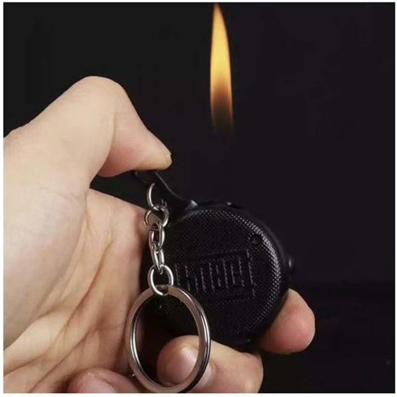 play run Refillable PUBG Tawa Shaped Lighter with Key Ring - Pocket Lighter (Without Fuel - Empty Lighter) Pocket Lighter (Grey) Pocket Lighter  (Grey)
