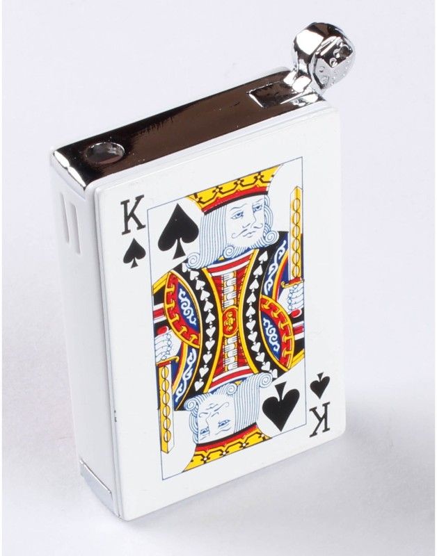 ASRAW Refillable King of Spade Electric Shock Prank Playing Card Cigarette Lighter (Without Fuel Empty Lighter) Pocket Lighter  (Multicolor)