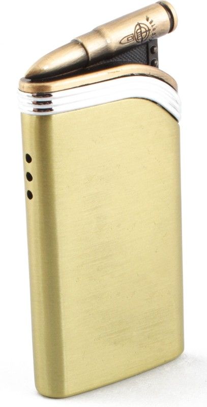 ASRAW WindProof Jet Flame pocket Lighter - Bullet Lever Silver Strip - Premium Golden Designed - Pocket Lighter  (Golden)