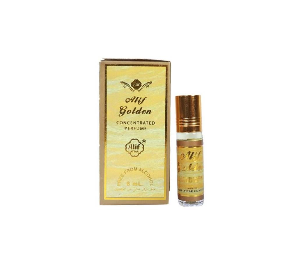 Alif Golden Concentrated Perfume 6ml - India 